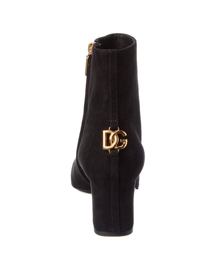 Dolce & Gabbana Dg Logo Suede Bootie