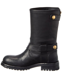 Dolce & Gabbana Dolce & Gabbana Dg Logo Leather Biker Boot