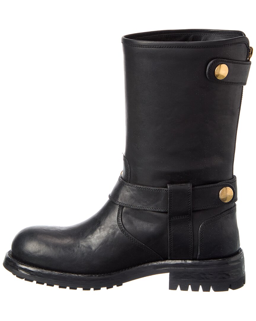 Dolce & Gabbana Dolce & Gabbana Dg Logo Leather Biker Boot