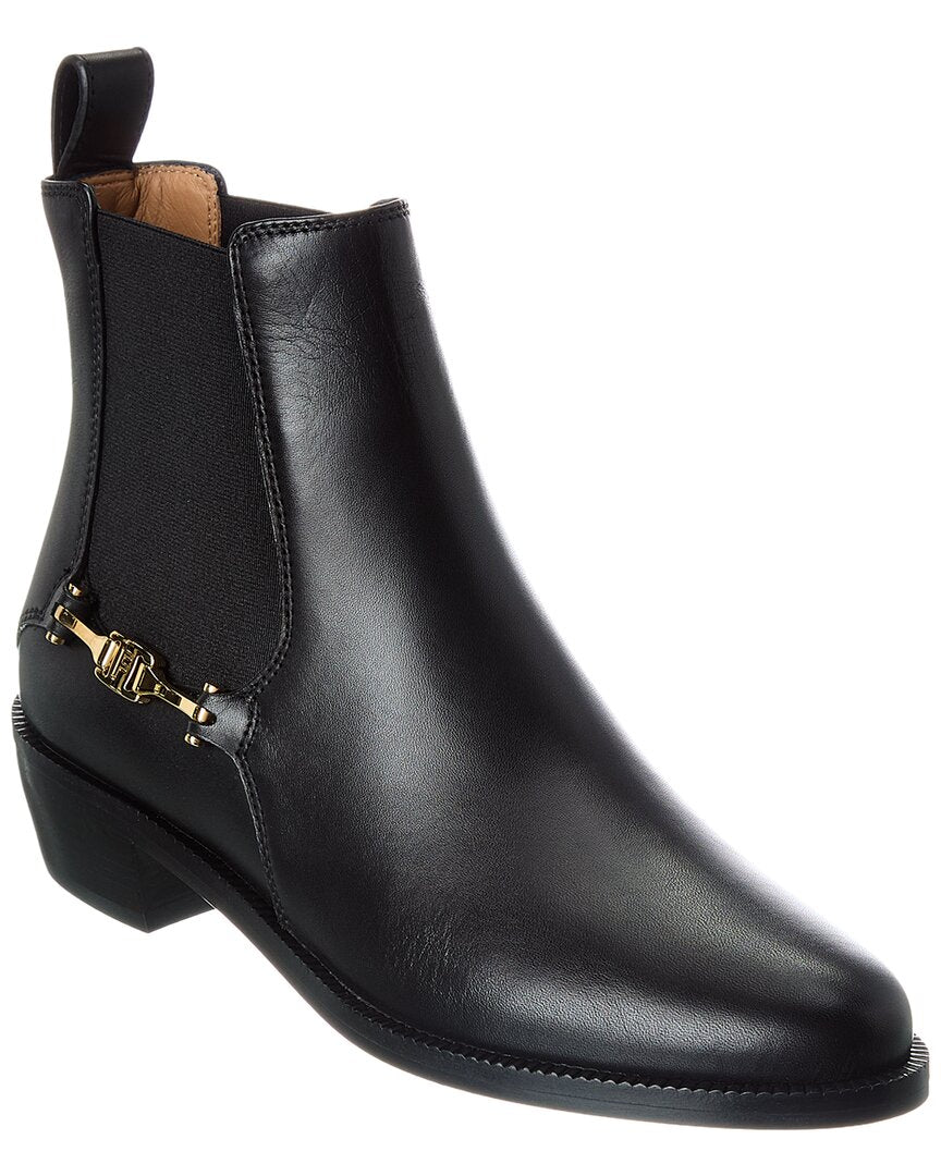 Dnu Pack Ferragamo Chelsea Leather Bootie