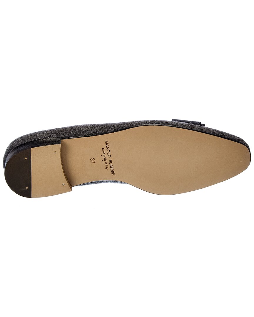 Manolo Blahnik Bulgatora Wool Flat