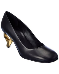 Jw Anderson Chain Detail Leather Pump Black 36.5