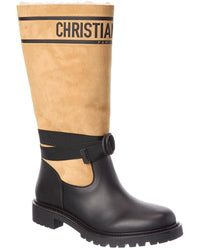 Dior Dior D-Major Suede & Leather Knee-High Boot