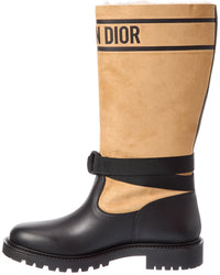 Dior Dior D-Major Suede & Leather Knee-High Boot