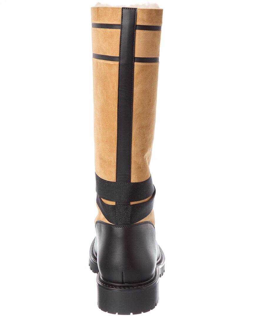 Dior Dior D-Major Suede & Leather Knee-High Boot