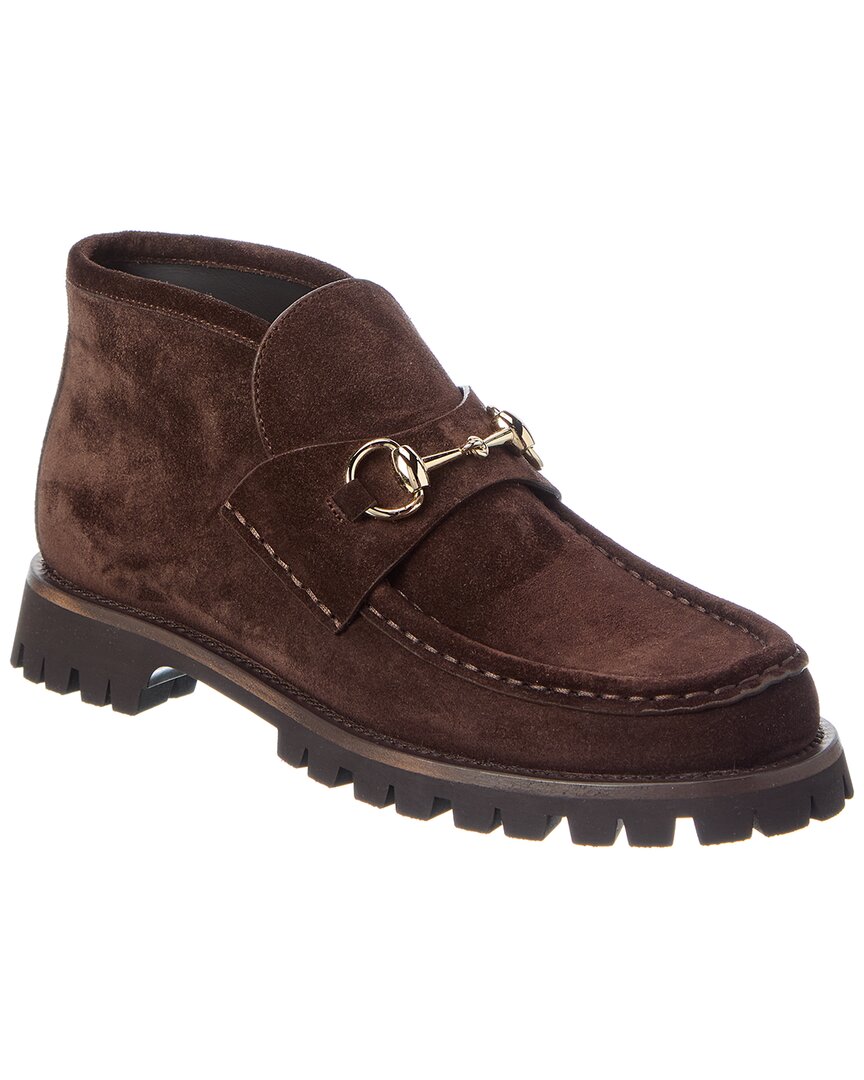 Gucci Horsebit Suede Bootie
