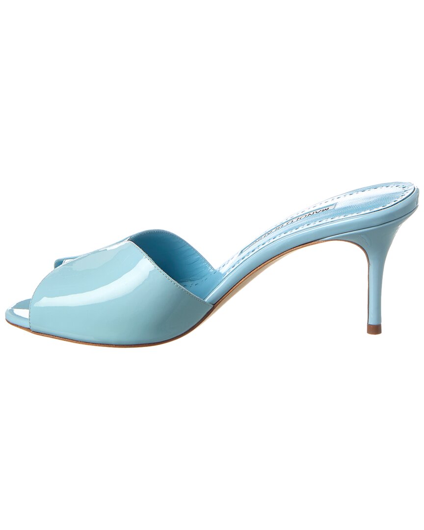 Manolo Blahnik Houramu 70 Patent Sandal – Bluefly