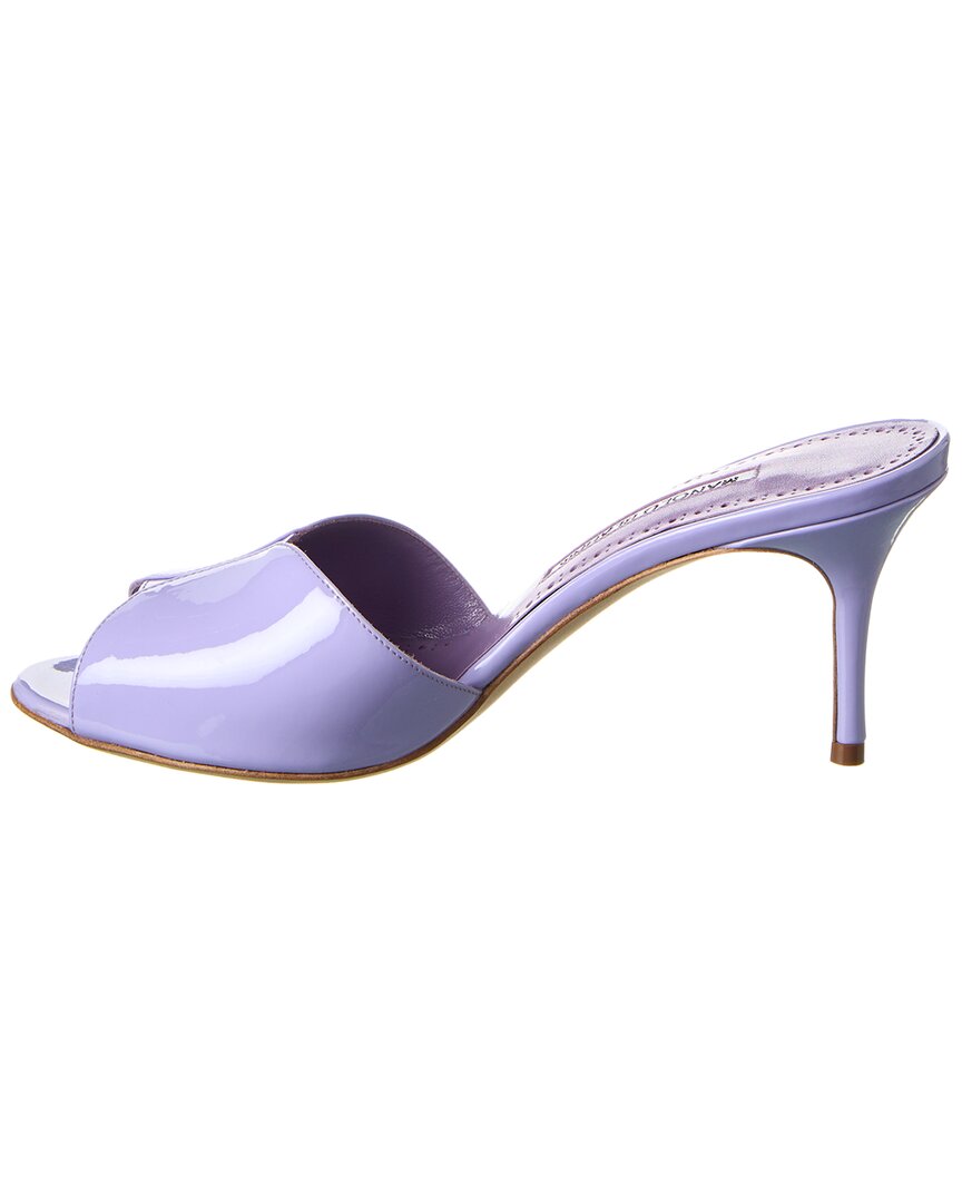 Manolo Blahnik Houramu 70 Patent Sandal