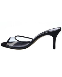 Manolo Blahnik Jadifa 70 Vinyl & Suede Sandal