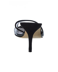 Manolo Blahnik Jadifa 70 Vinyl & Suede Sandal