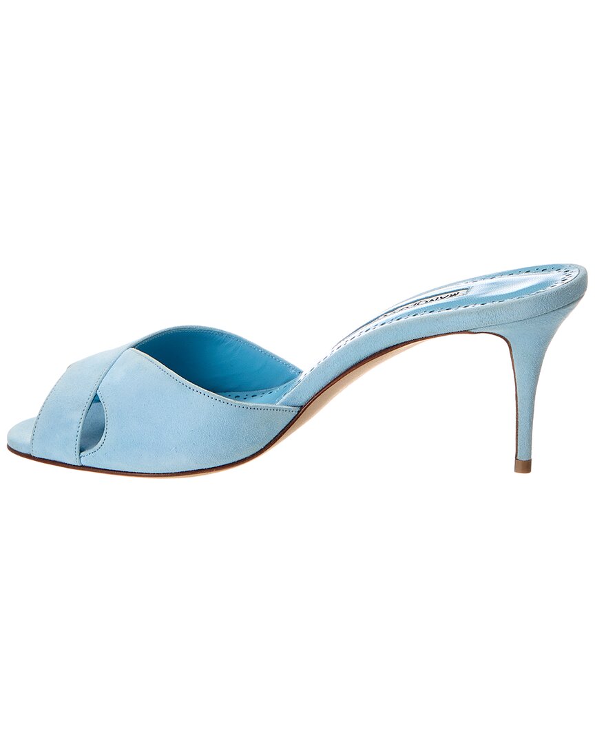 Manolo Blahnik Mumbimu 70 Suede Mule