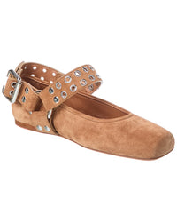 Alaïa Biker Suede Ballet Flat