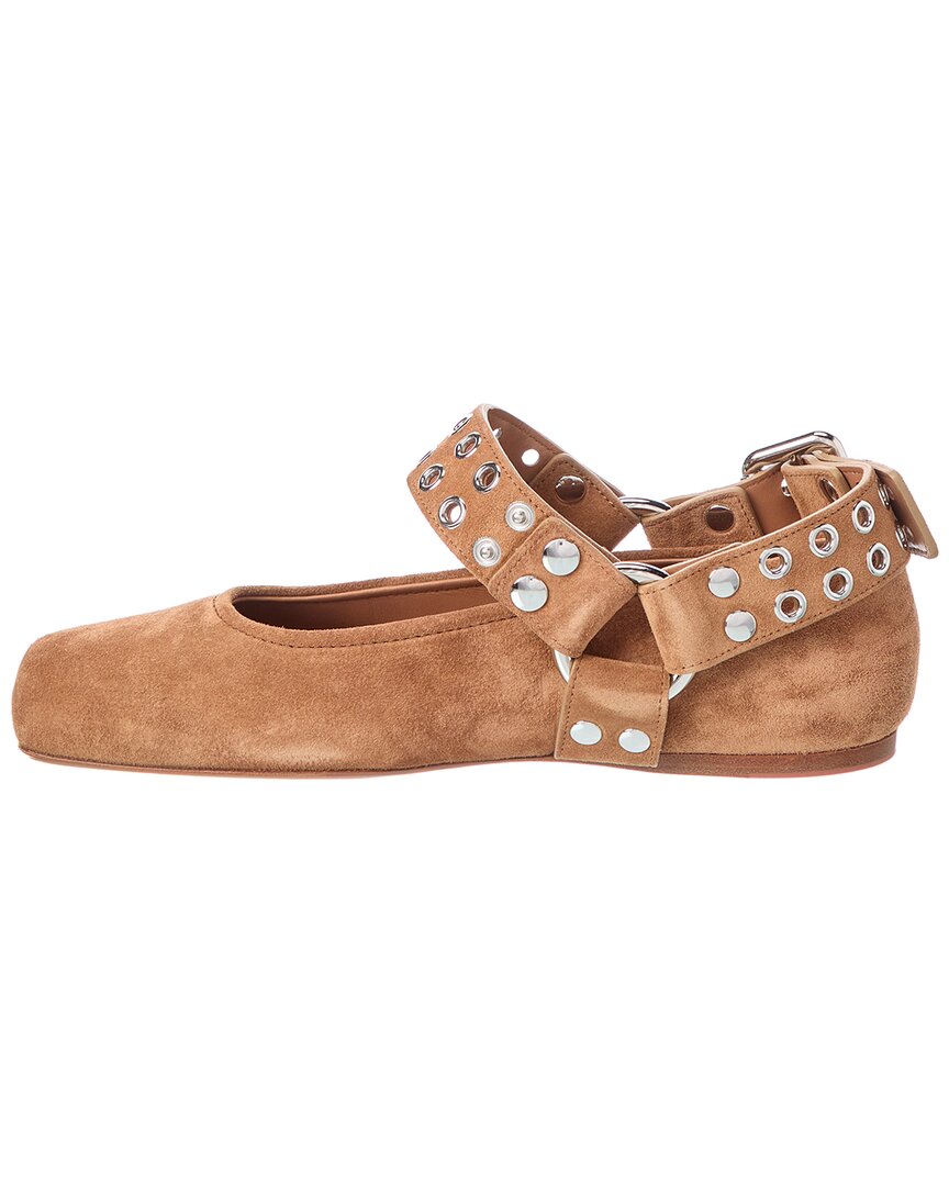 Alaïa Biker Suede Ballet Flat