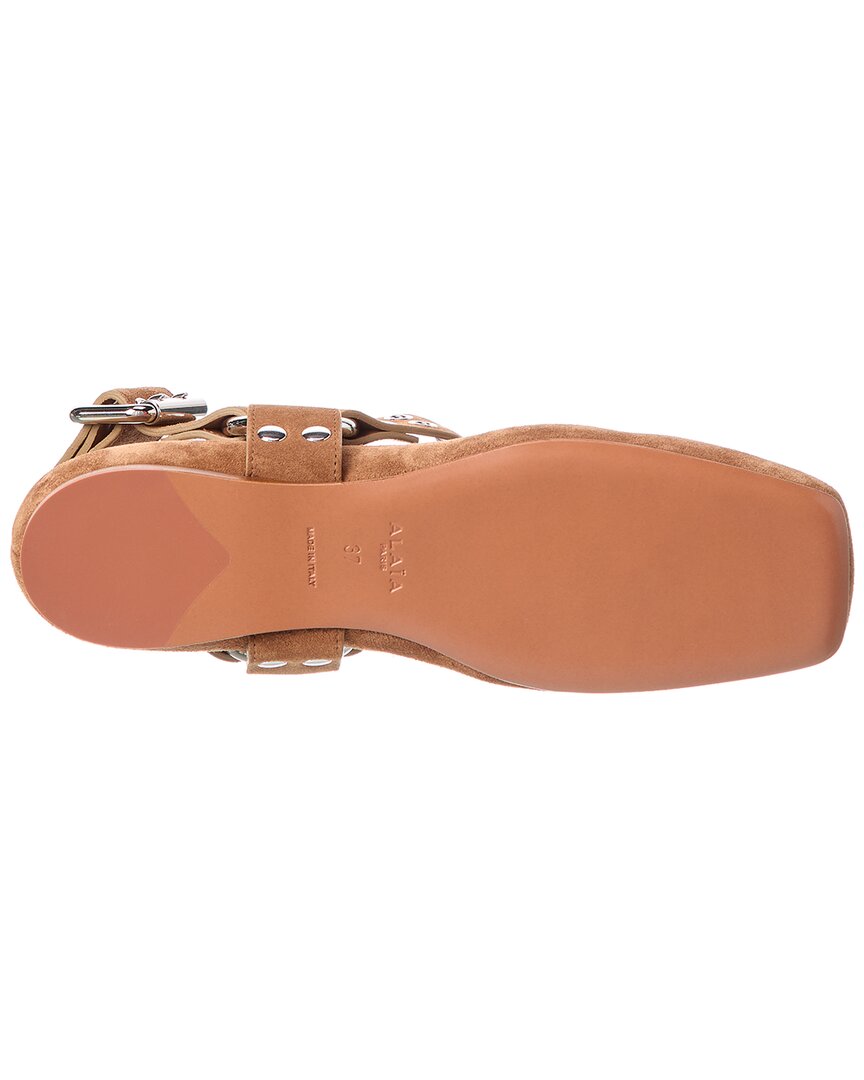 Alaïa Biker Suede Ballet Flat