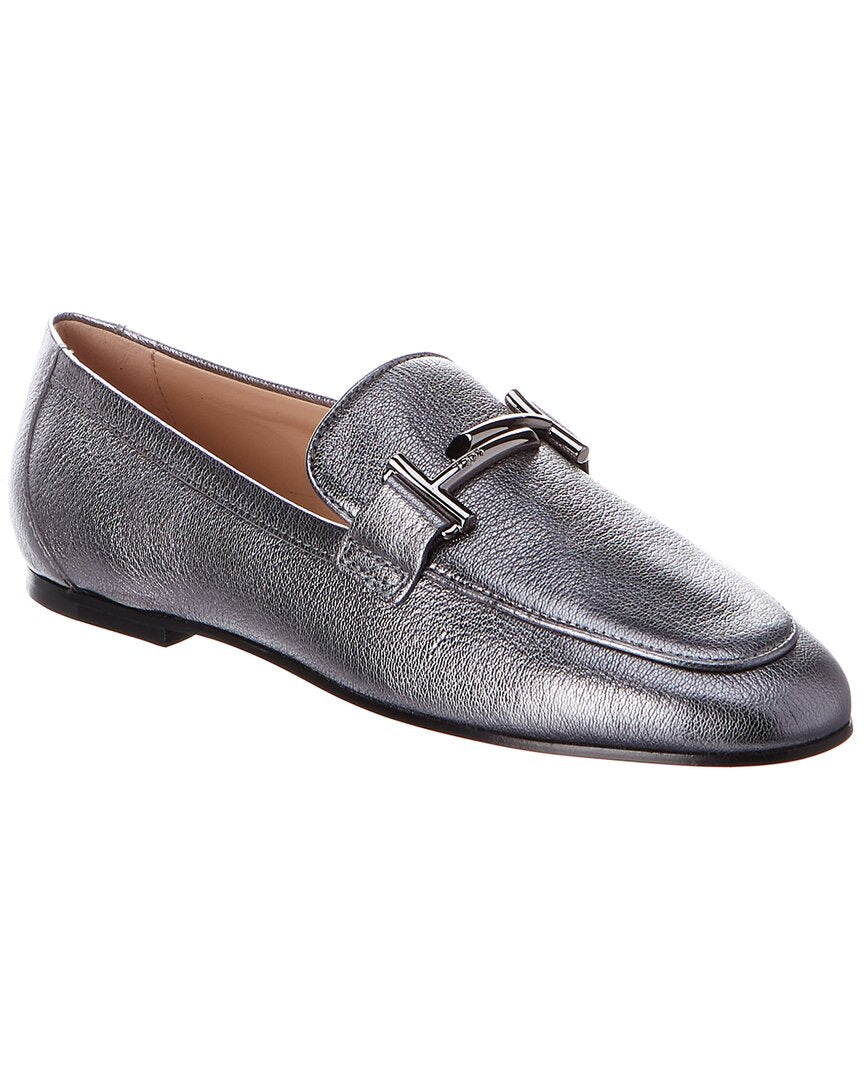 TOD's Tod’S Double T Metallic Leather Loafer