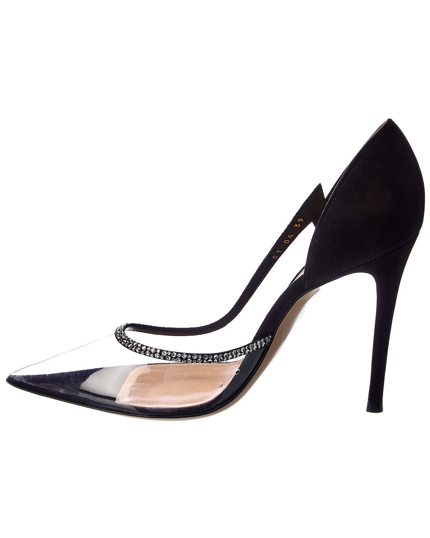 Gianvito Rossi Leif 105 Suede & Vinyl Pump