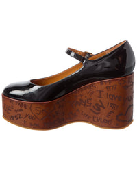 Chloé Maxime Leather Wedge Pump