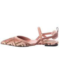 Fendi Colibri Lite Ff Jacquard Velvet Flat