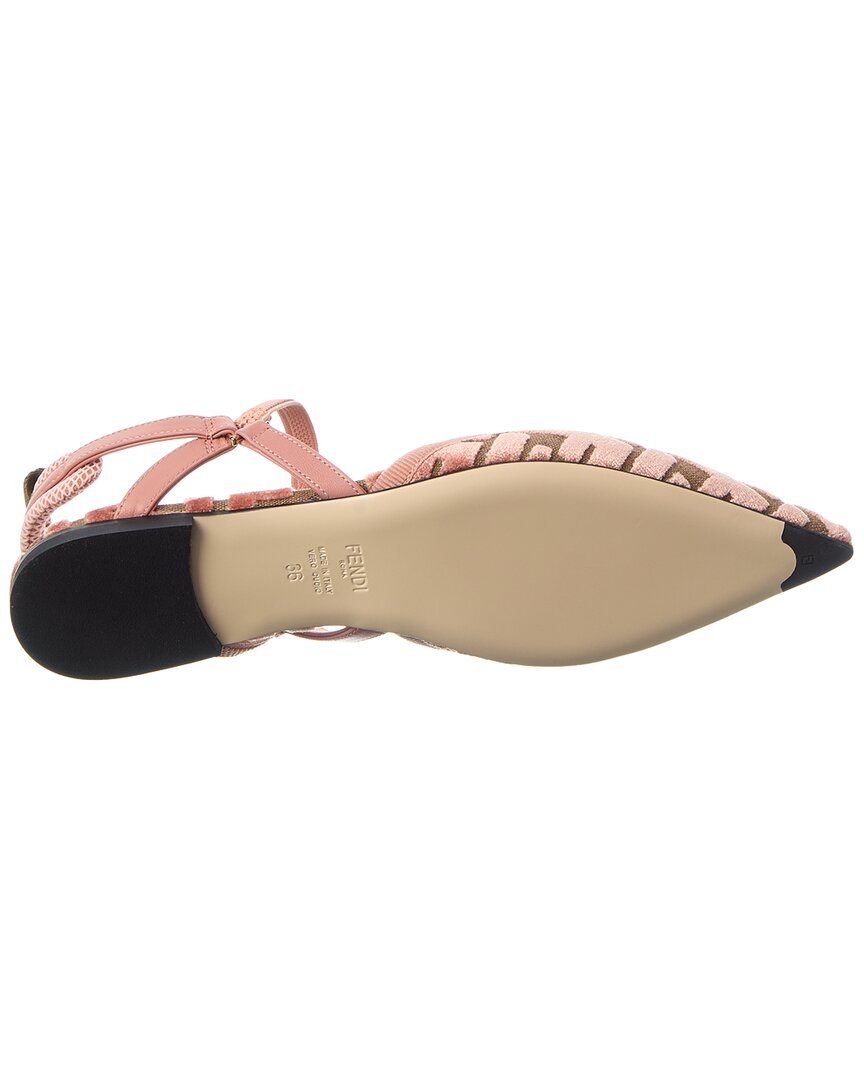 Fendi Colibri Lite Ff Jacquard Velvet Flat – Bluefly