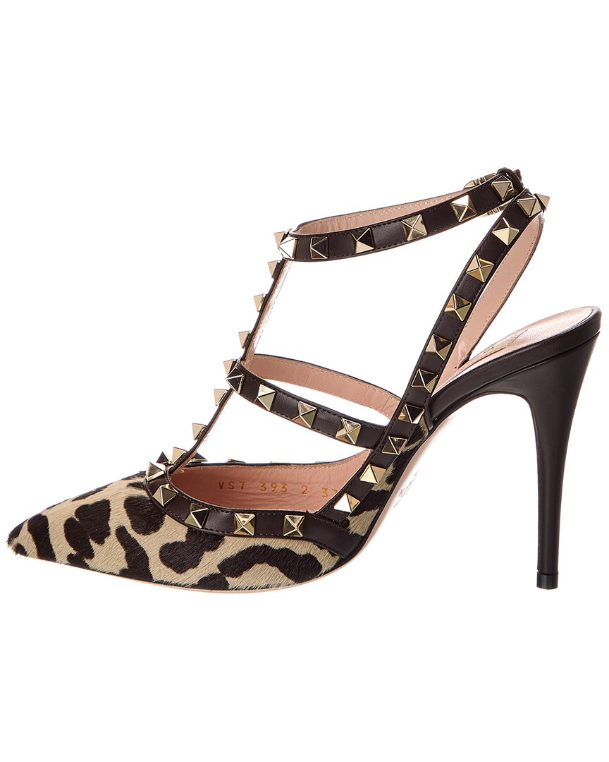 Valentino Rockstud Caged 100 Haircalf & Leather Pump