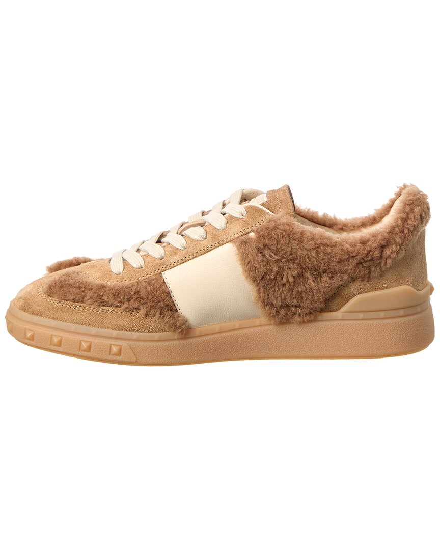 Valentino Upvillage Suede & Shearling Sneaker – Bluefly
