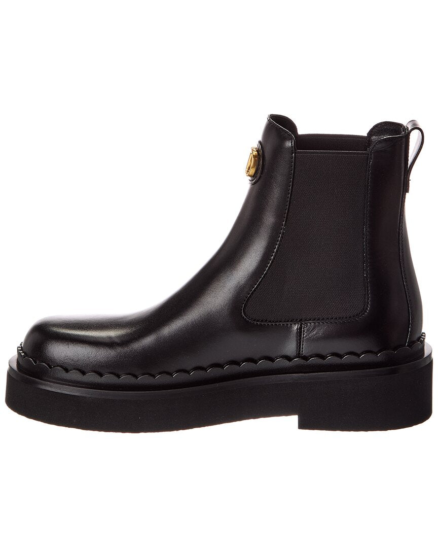 Dnu Pack Valentino Vlogo Signature Leather Platform Boot