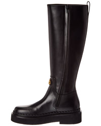 Valentino Vlogo Signature 45 Leather Platform Knee-High Boot