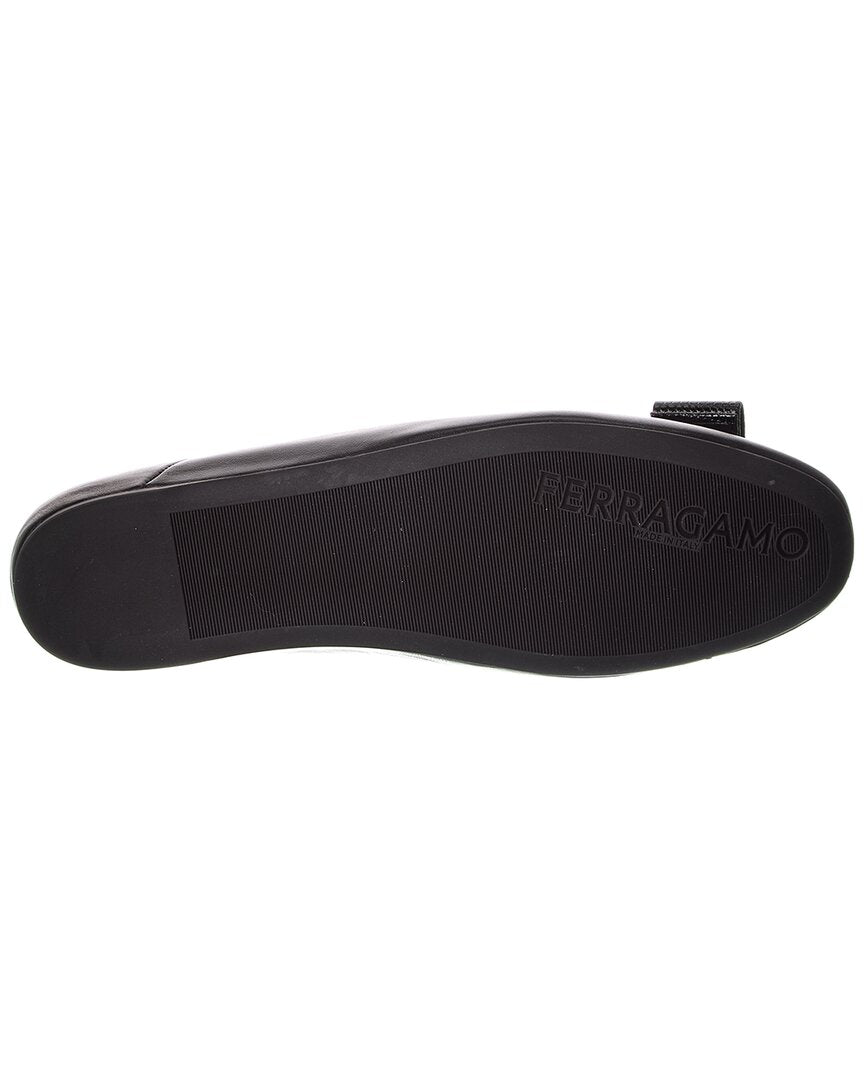 Ferragamo Vara Bow Leather Flat