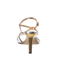 Fendi Ffold Snakeskin Sandal