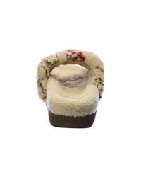 Chloé Wavy Shearling & Leather Slide