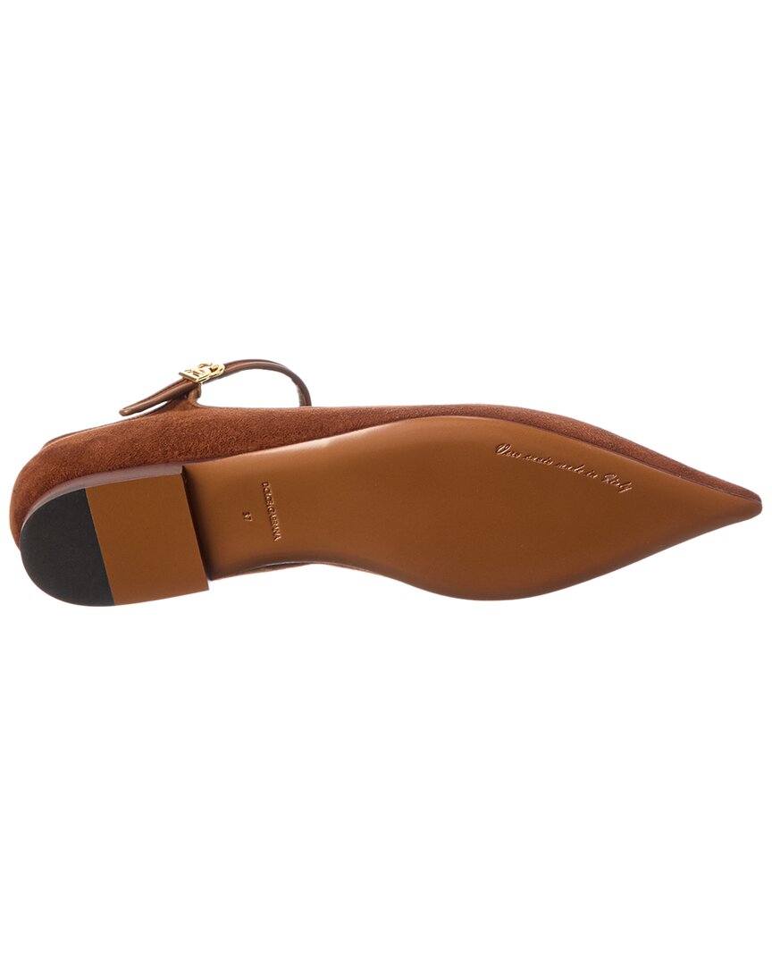 Dolce & Gabbana Suede & Leather Ballet Flat