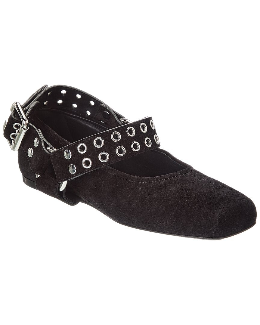 Alaïa Biker Suede Ballet Flat