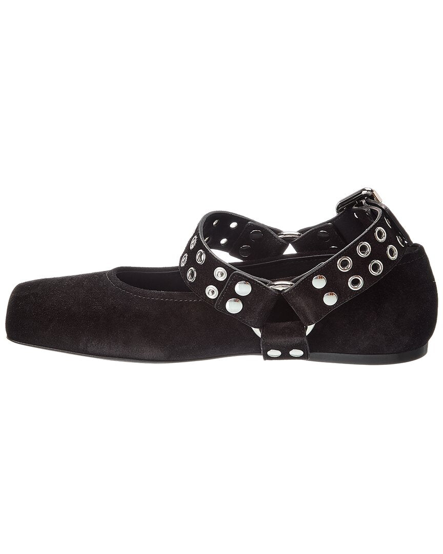 Alaïa Biker Suede Ballet Flat