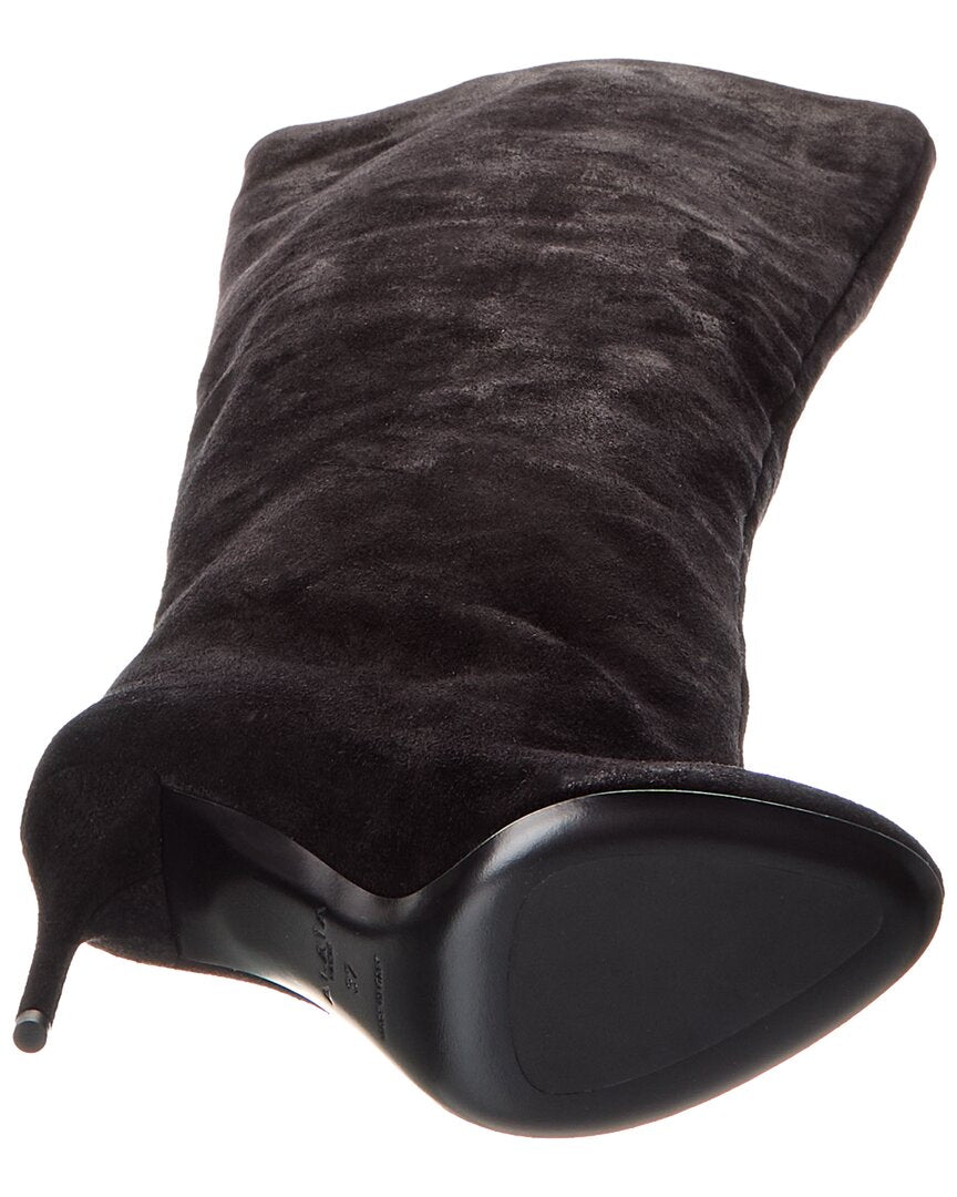 Alaïa Decollete Suede Knee-High Boot