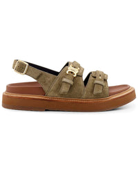 Celine Triomphe Suede Sandal