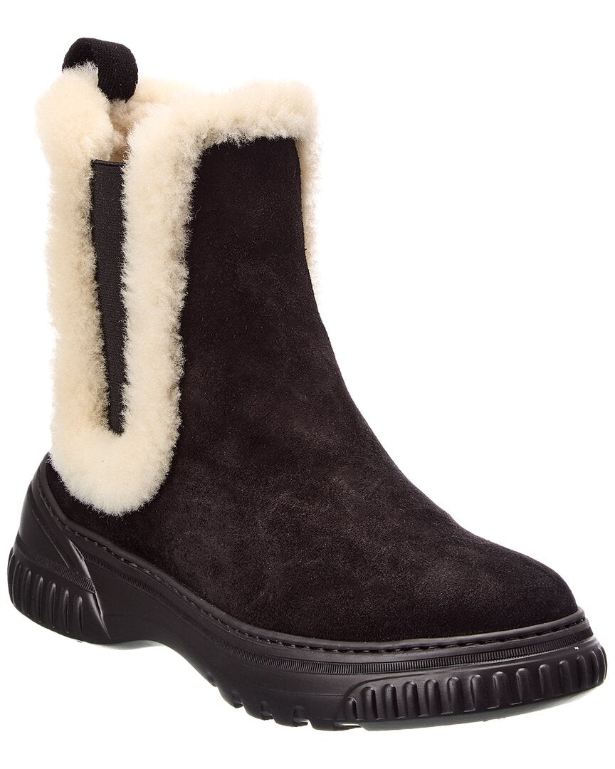 Dior D-Racer Suede & Shearling Boot