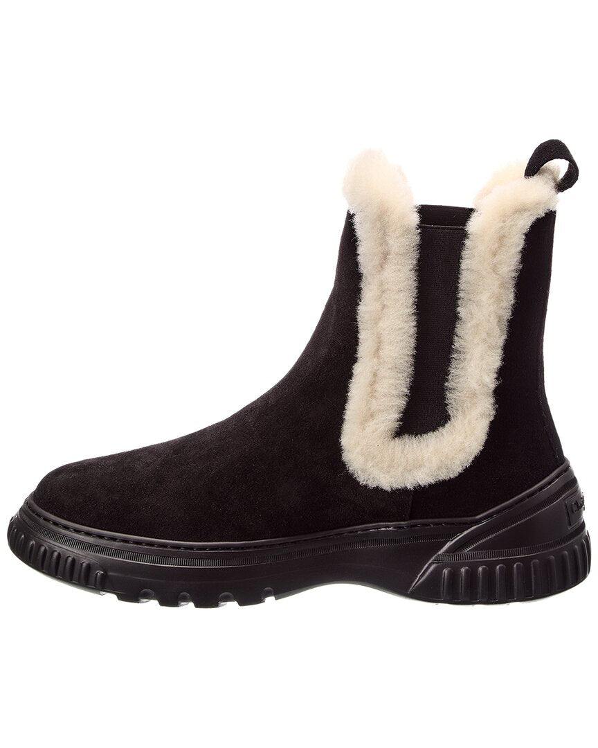Dior D-Racer Suede & Shearling Boot