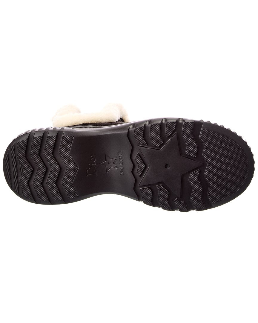 Dior D-Racer Suede & Shearling Boot