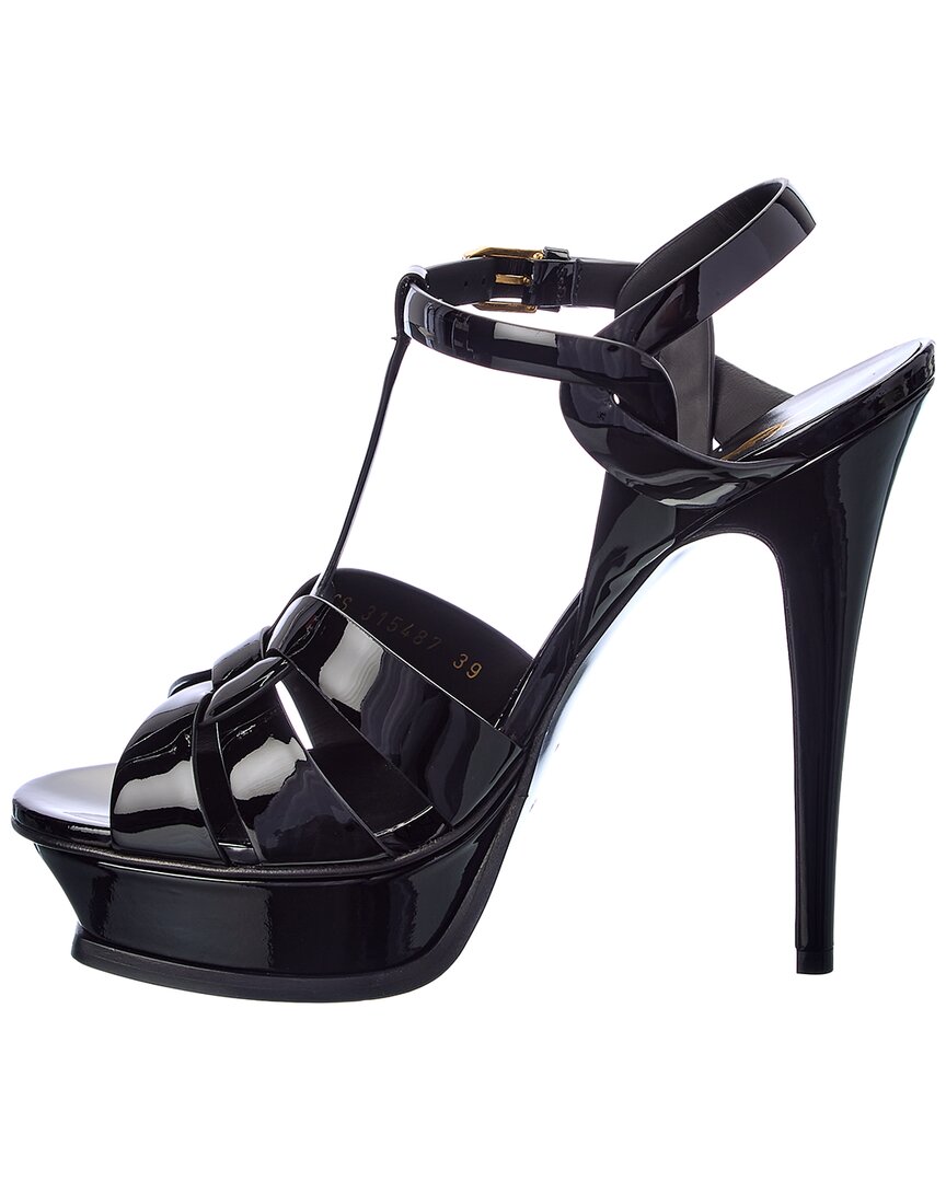 Saint Laurent Tribute 105 Patent Platform Sandal