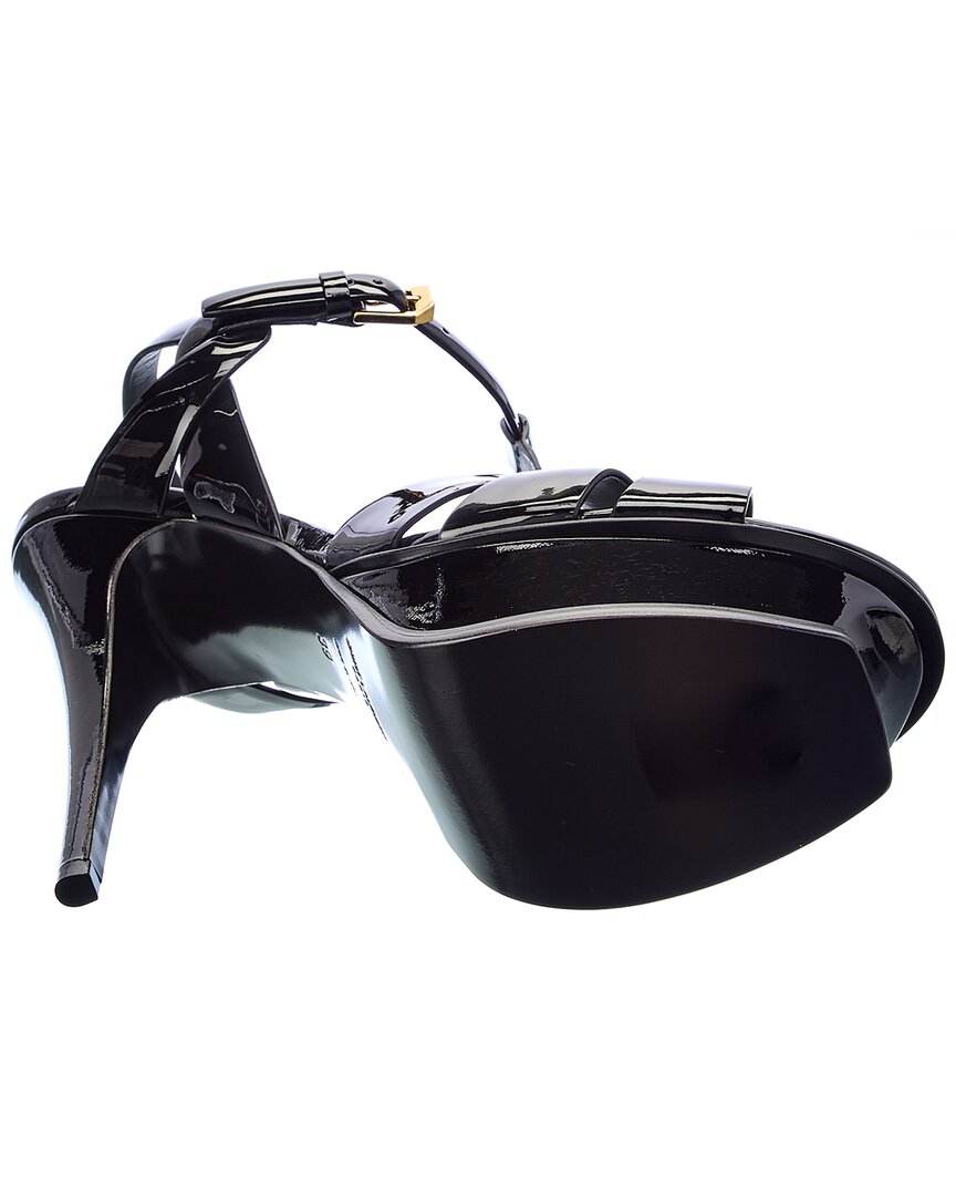 Saint Laurent Tribute 105 Patent Platform Sandal