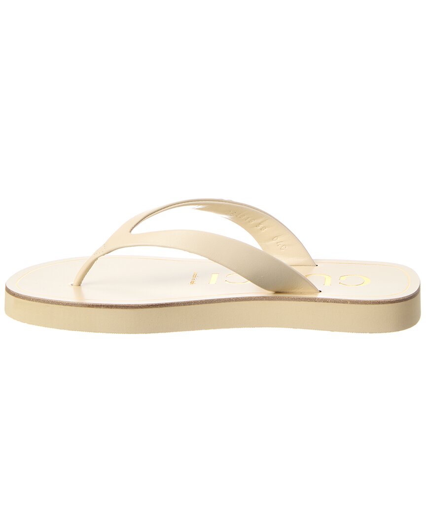 Gucci Gucci Double G Leather & Canvas Sandal