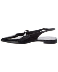 Celine Alma Triomphe Patent Slingback Flat