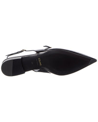 Celine Alma Triomphe Patent Slingback Flat