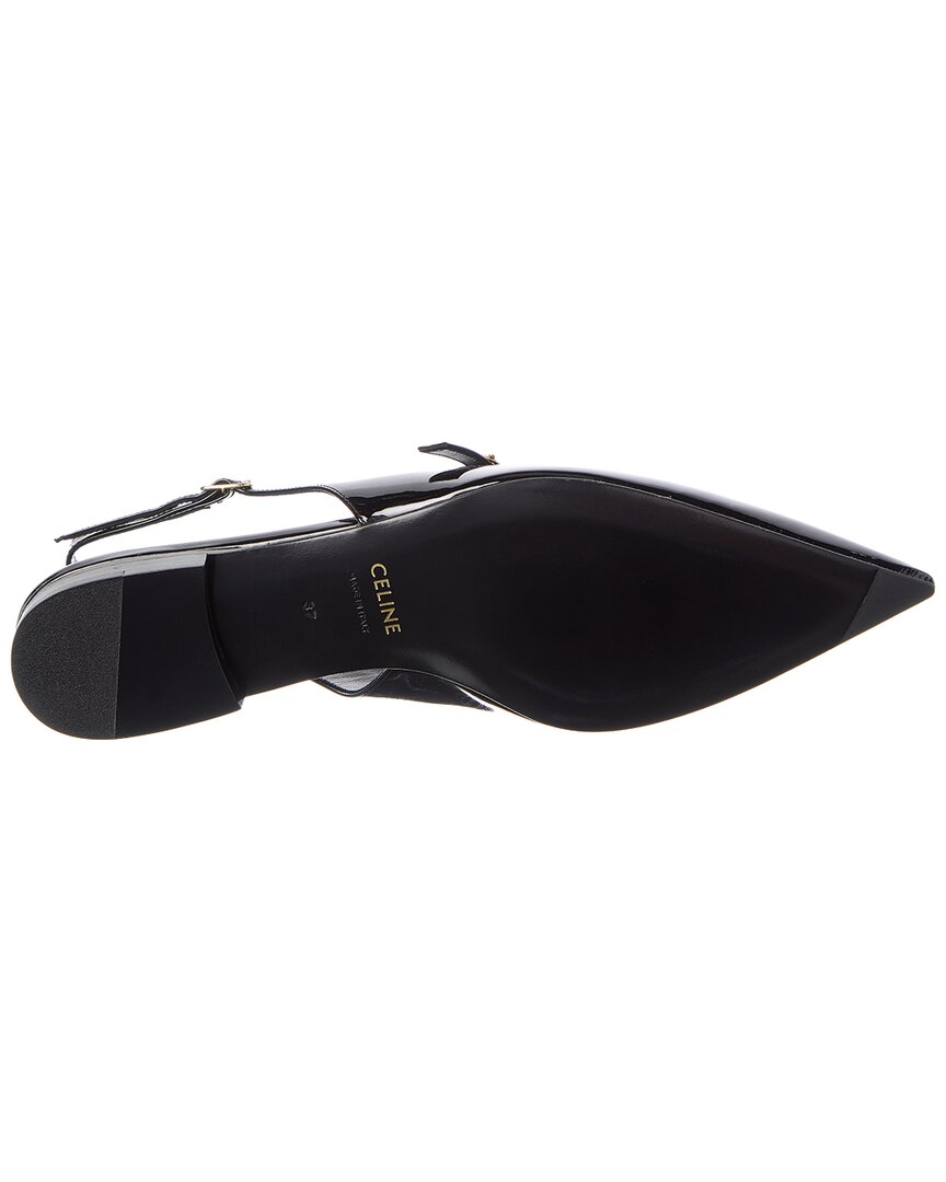 Celine Alma Triomphe Patent Slingback Flat