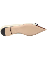 Valentino Vlogo Leather Ballerina Flat