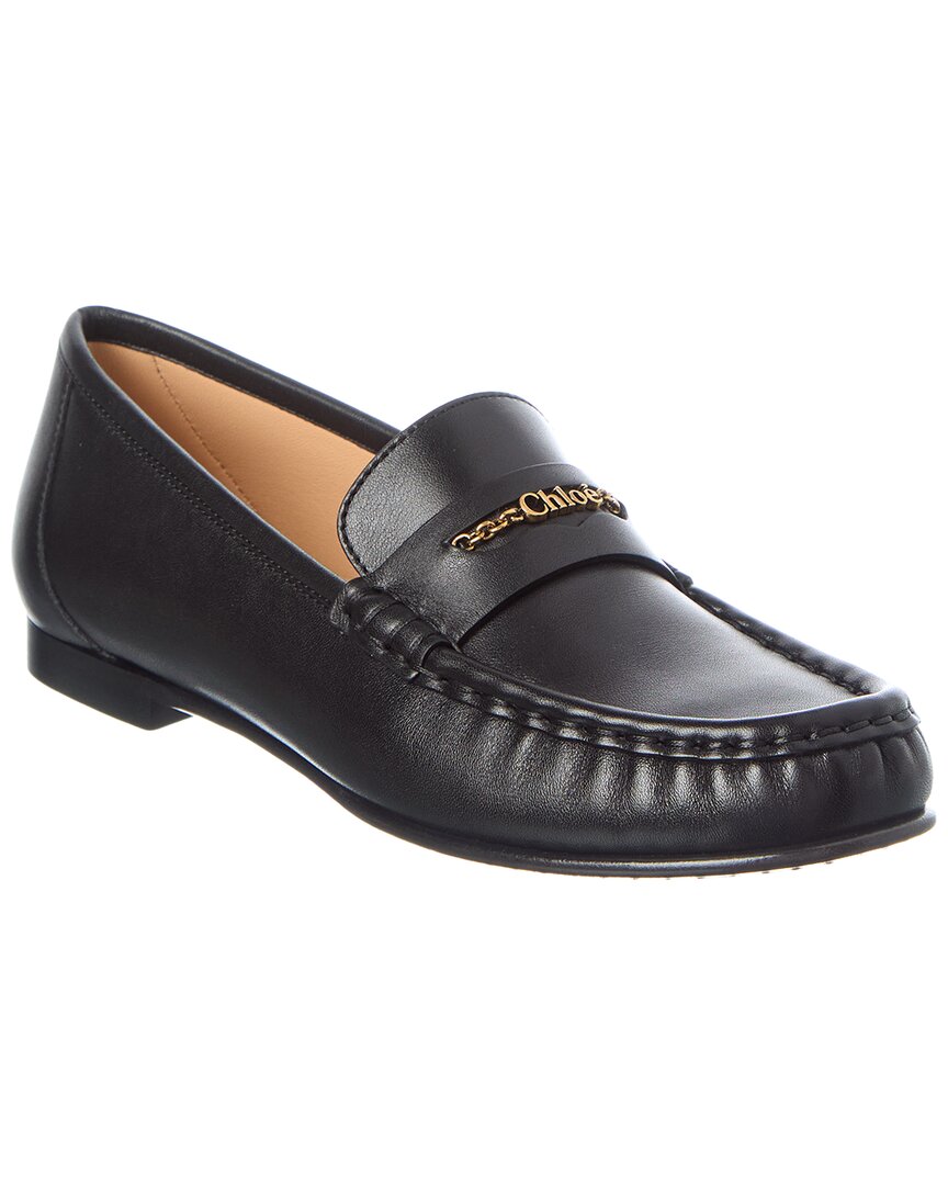 Chloé Logo Leather Loafer