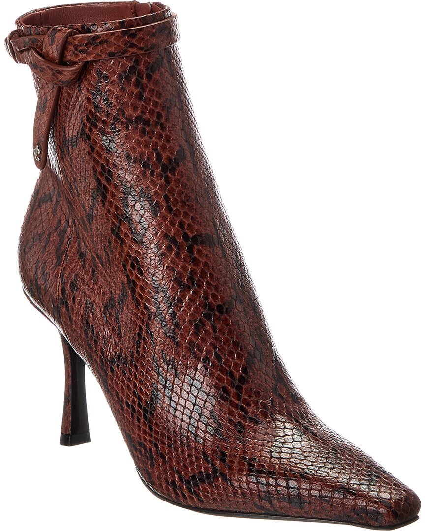 Jimmy Choo Camie Ab 85 Snake-Embossed Leather Bootie