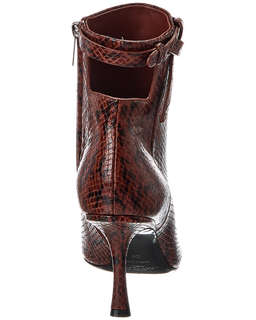 Jimmy Choo Camie Ab 85 Snake-Embossed Leather Bootie