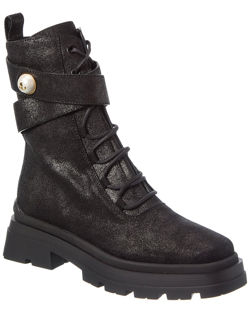 Jimmy Choo Noemi 45 Shimmer Suede Bootie