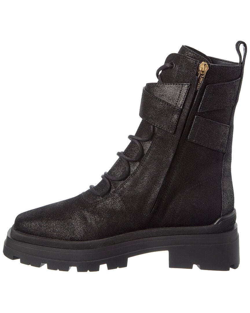 Jimmy Choo Noemi 45 Shimmer Suede Bootie